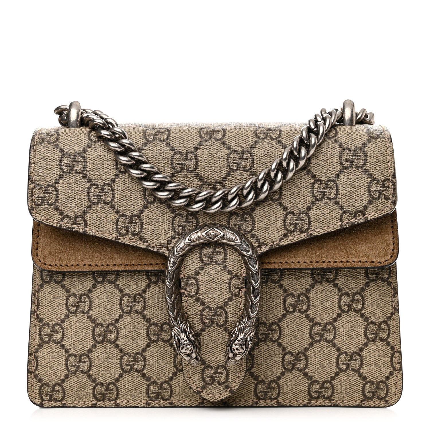 Gucci GG Supreme Monogram Mini Dionysus Shoulder Bag Taupe 1 of 12
