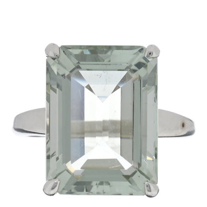 Tiffany Sterling Silver Green Quartz Sparklers Cocktail Ring 53 6.5 1 of 6
