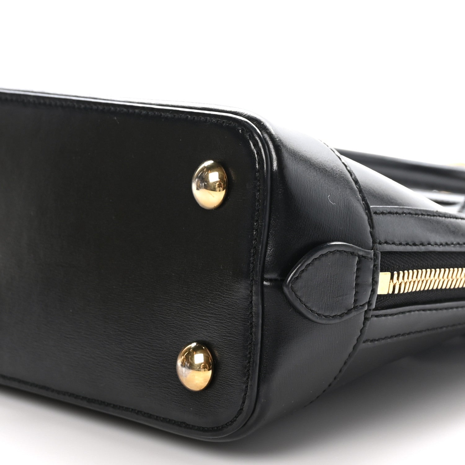 Gucci Boarded Plutone Calfskin Horsebit 1955 Top Handle Bag Black 10 of 11