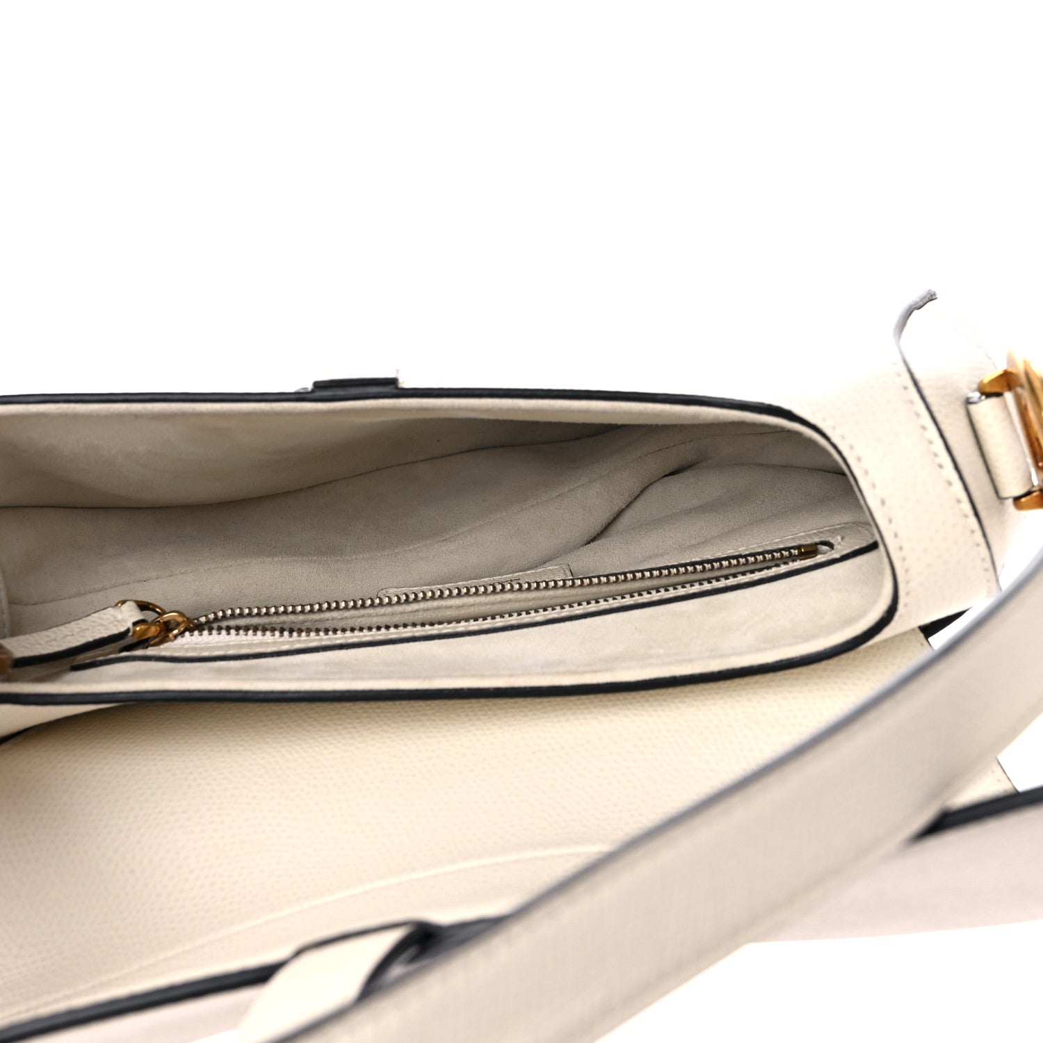 Christian Dior Grained Calfskin Saddle Bag White 5 of 18