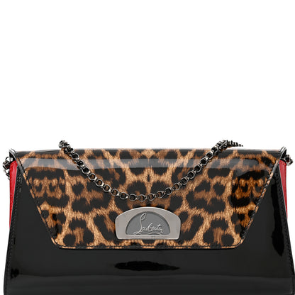 Christian Louboutin Patent Leopard Vero Dodat Clutch Brown 8 of 13