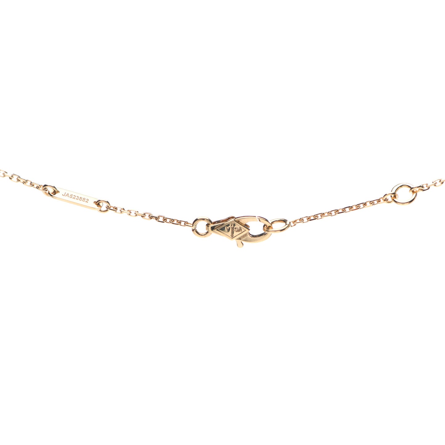 18K Yellow Gold Mother of Pearl Sweet Alhambra Pendant Necklace