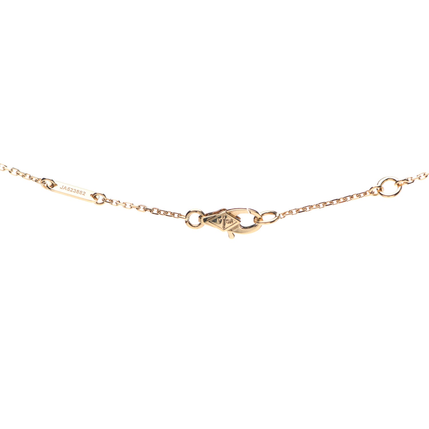 Van Cleef & Arpels 18K Yellow Gold Mother of Pearl Sweet Alhambra Pendant Necklace 4 of 5