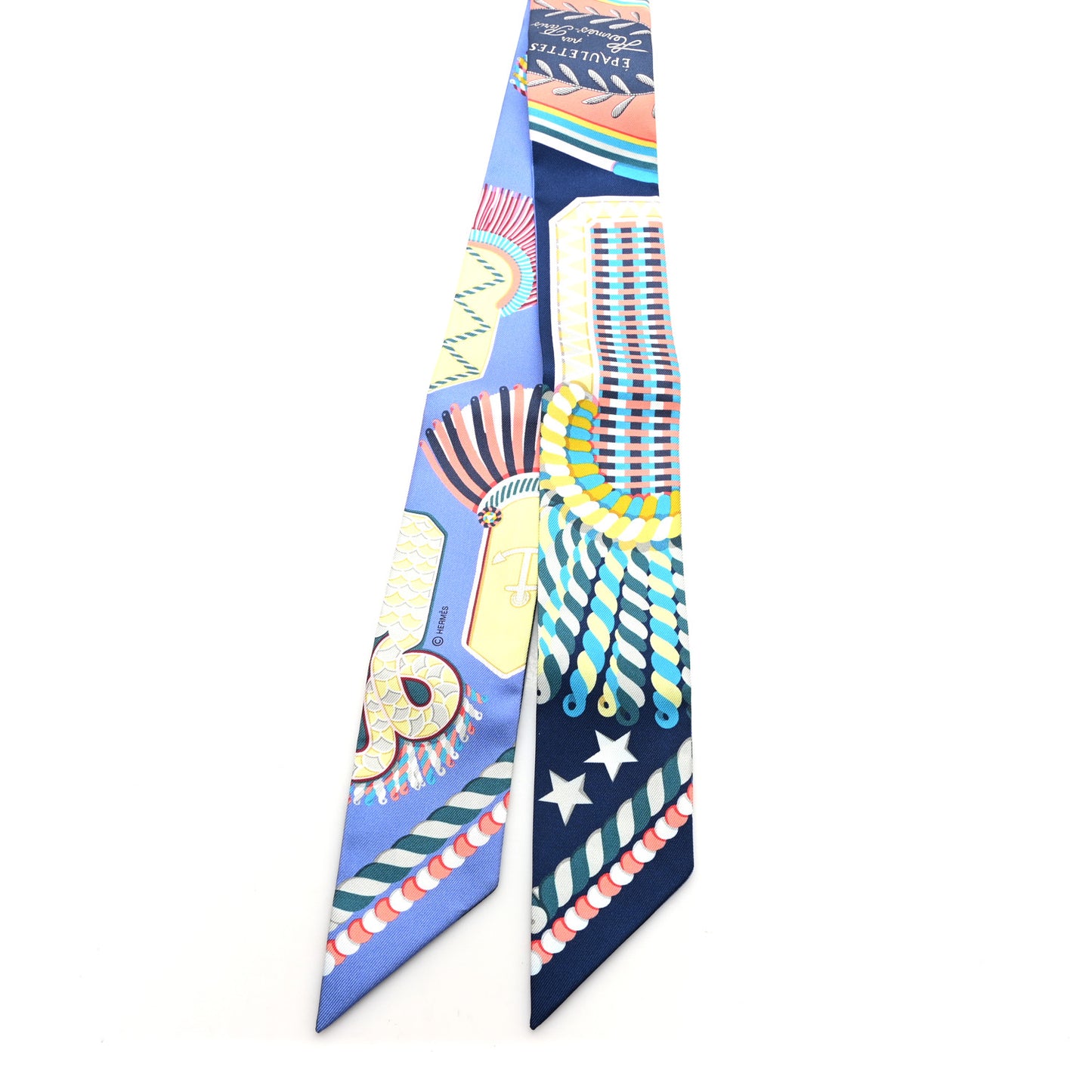 Silk Epaulettes De Gala Twilly Blue Multicolor