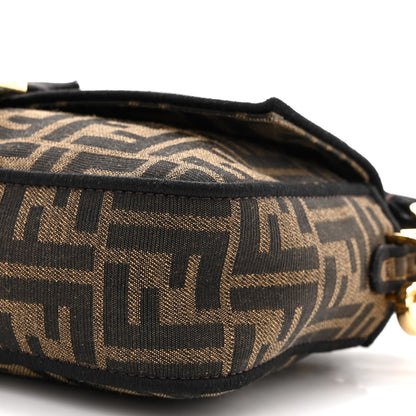 Fendi Fabric Jacquard FF 1974 Medium Baguette Tobacco Moro Black 10 of 11