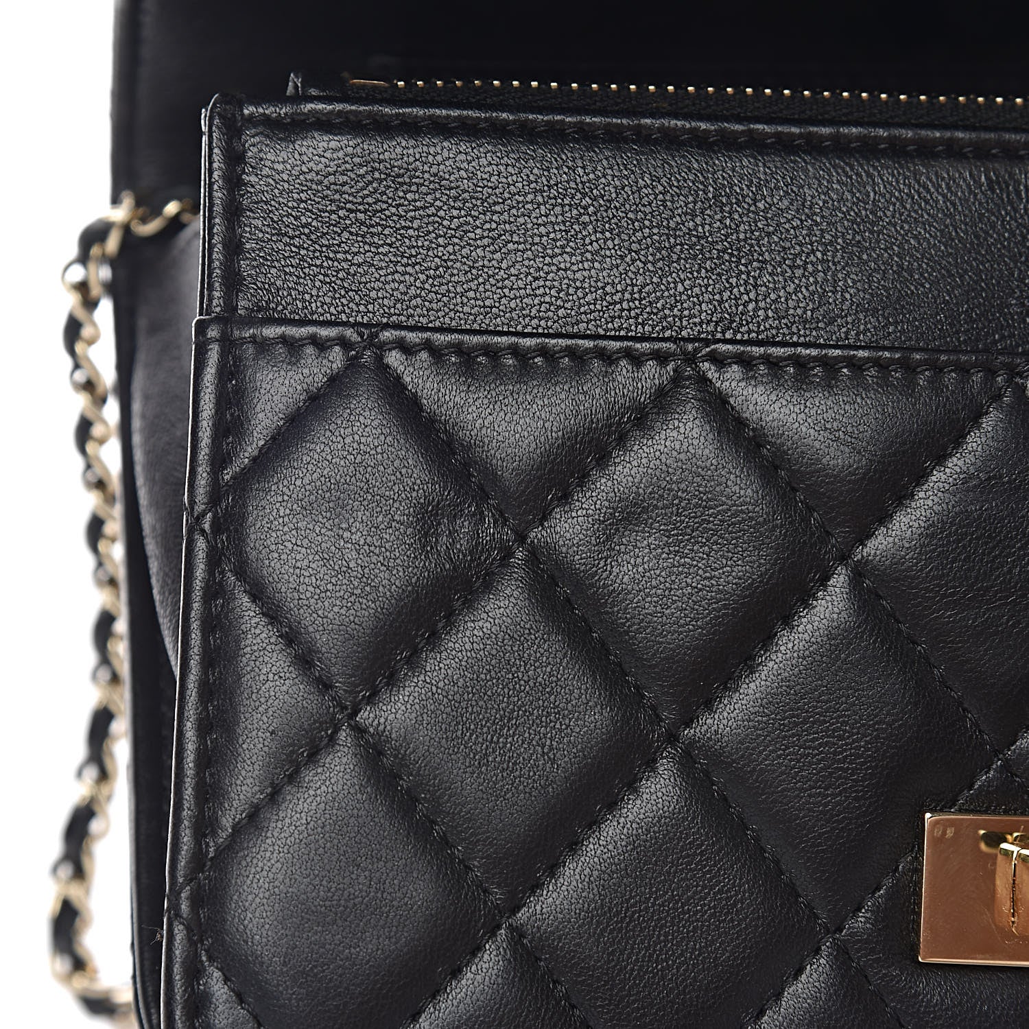 Chanel Lambskin Quilted Golden Class Wallet on Chain WOC Black 18 of 22