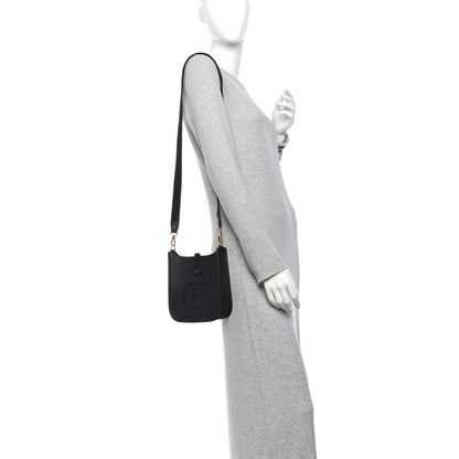 Hermes Taurillon Clemence Evelyne TPM Black 2 of 11