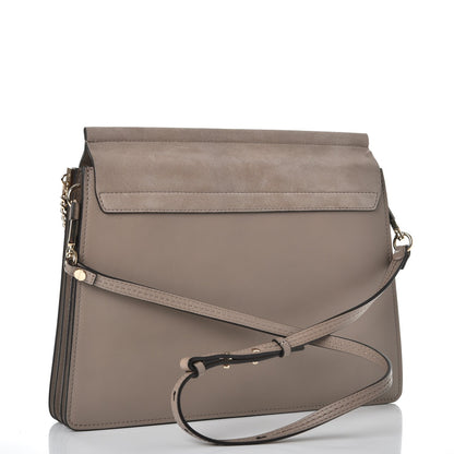 Chloe Calfskin Suede Medium Faye Shoulder Bag Motty Grey 3 of 7