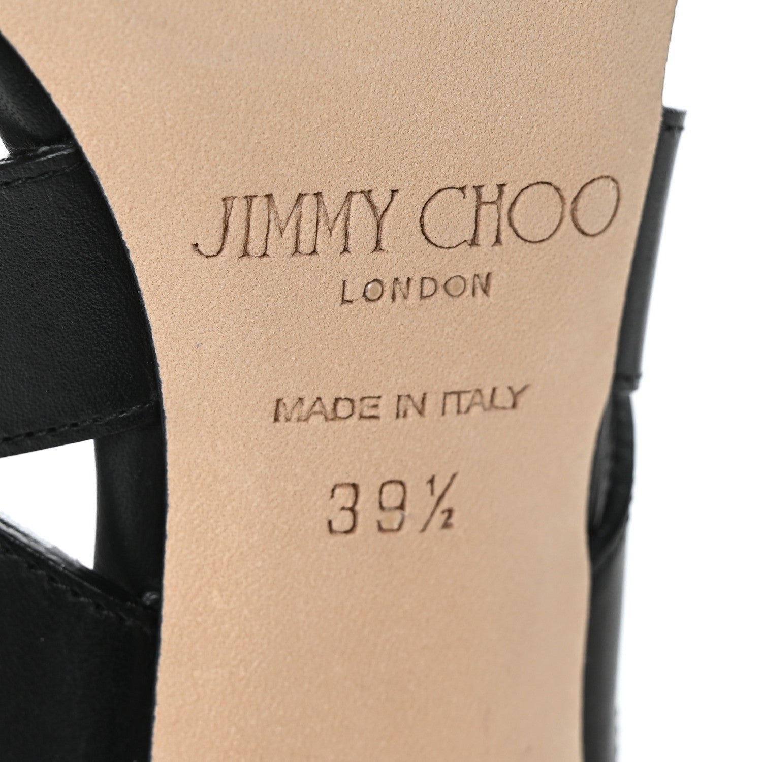 Jimmy Choo Calfskin Margo 80 Ghillie Laced Sandals 39.5 Black 7 of 7