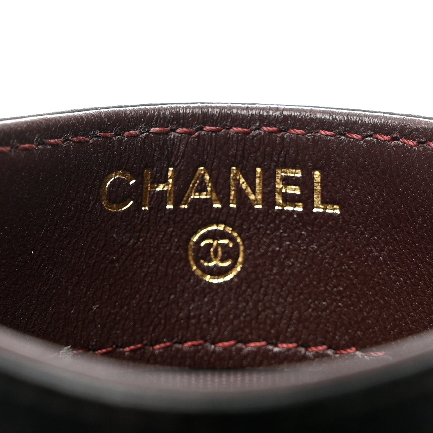 Lambskin Quilted Card Holder Black
