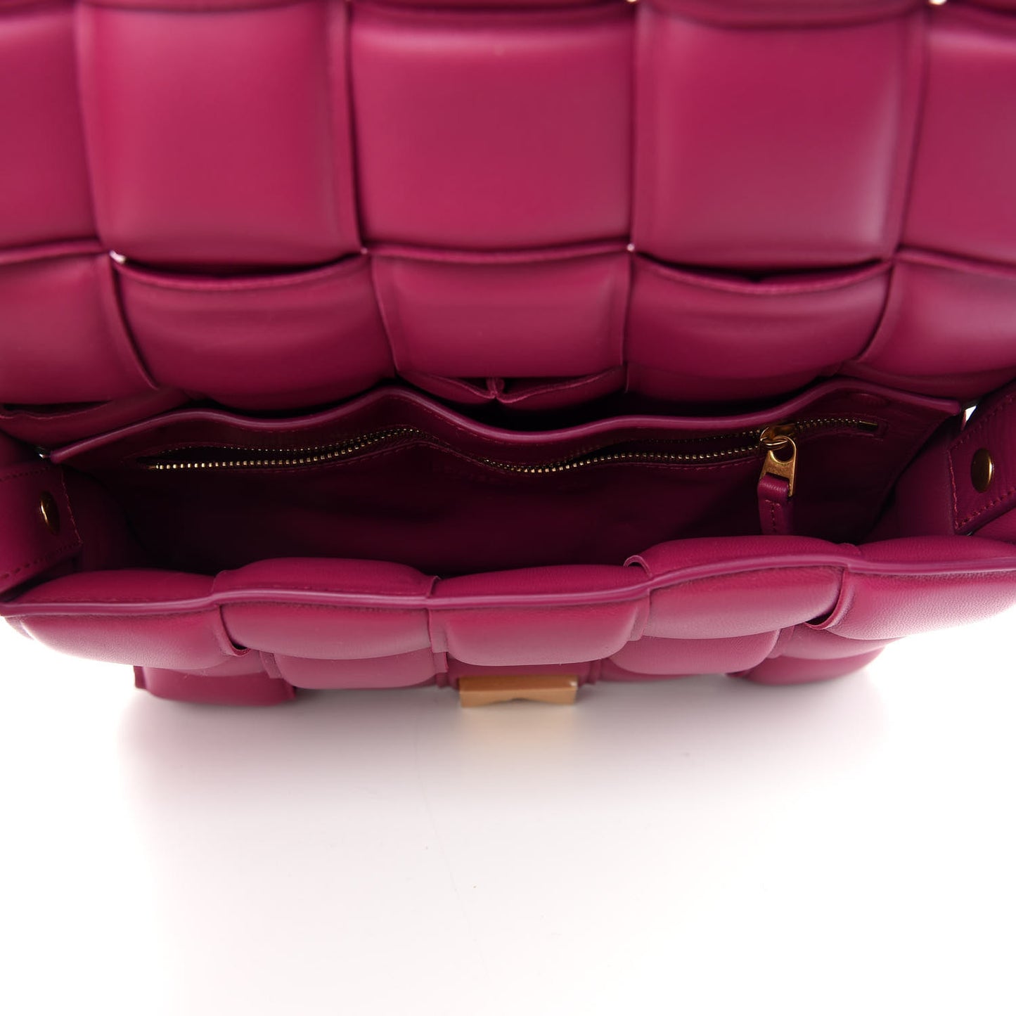 Nappa Maxi Intreccio Padded Cassette Crossbody Bag Cinnabar