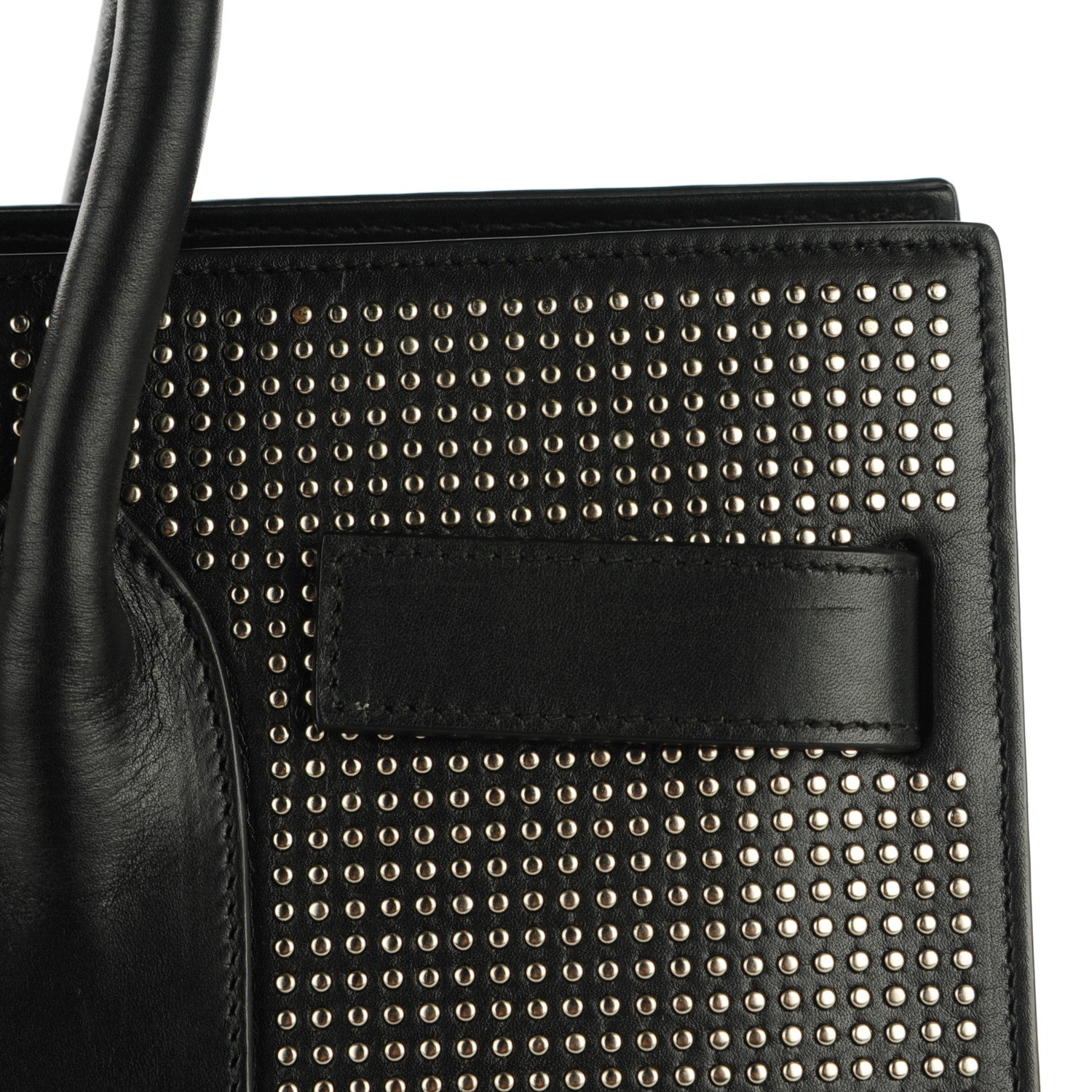 Saint Laurent Calfskin Studded Small Sac De Jour Black 7 of 9