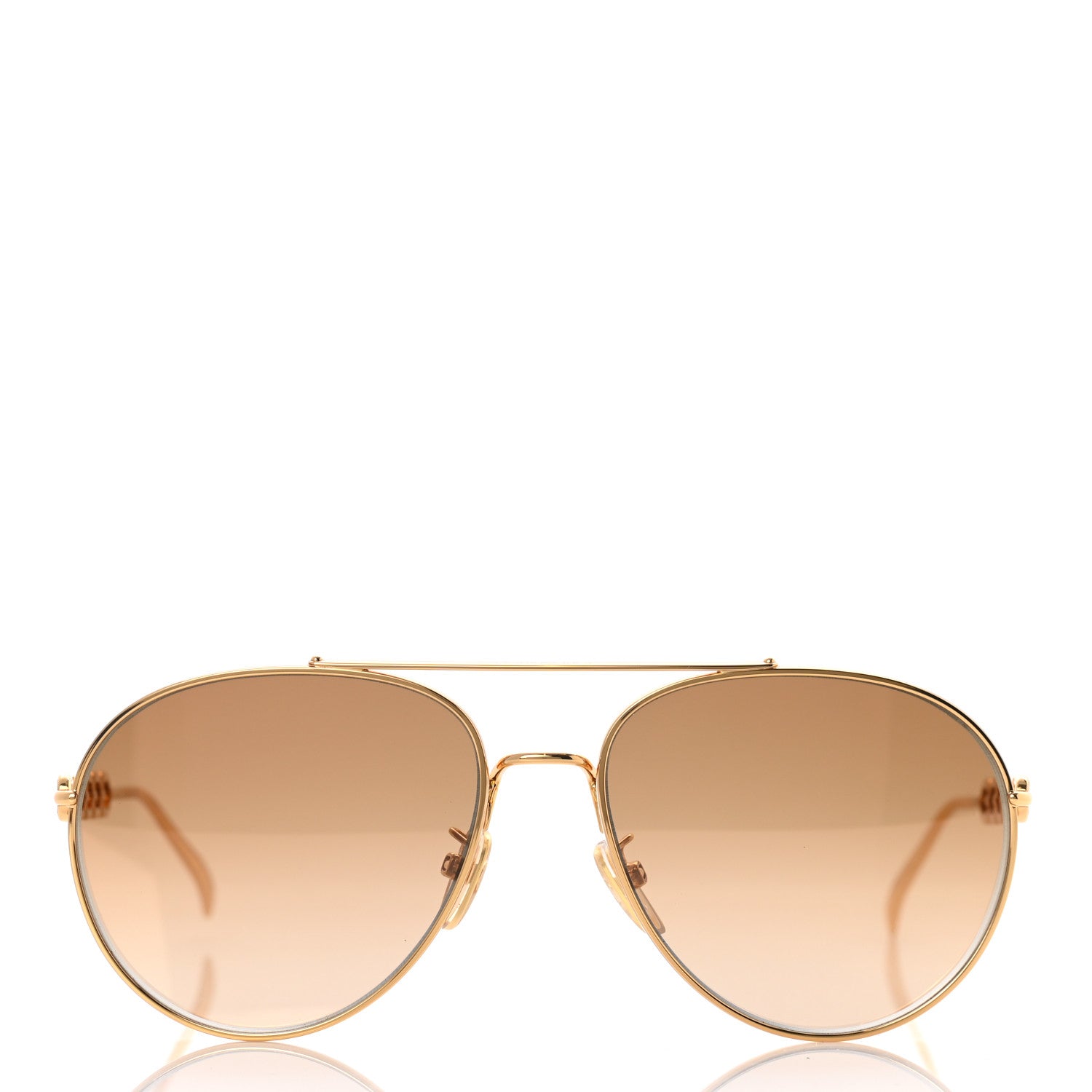 Louis Vuitton Metal My LV Chain Pilot Sunglasses Z1539E Gold 2 of 9