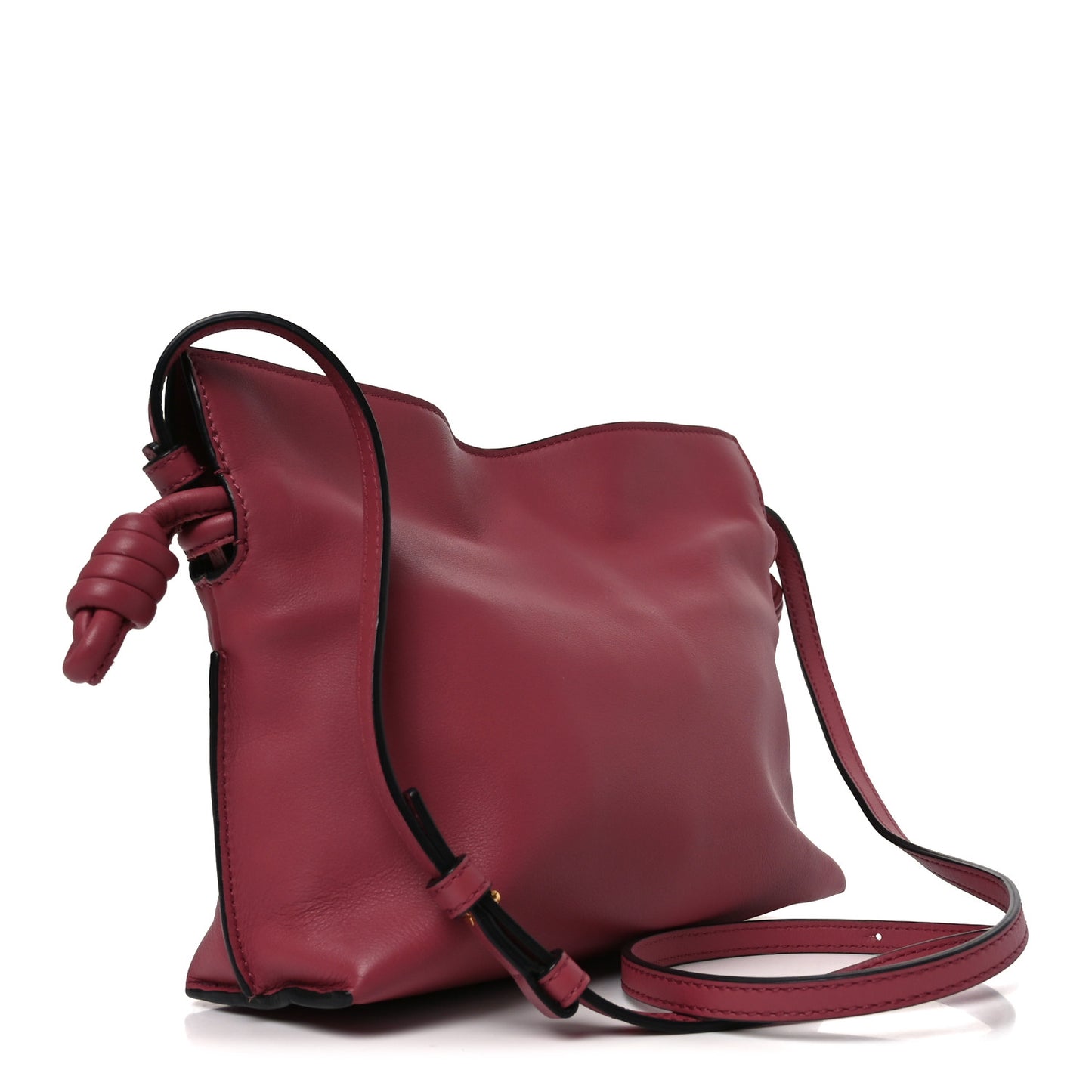Calfskin Mini Flamenco Knot Clutch Pink