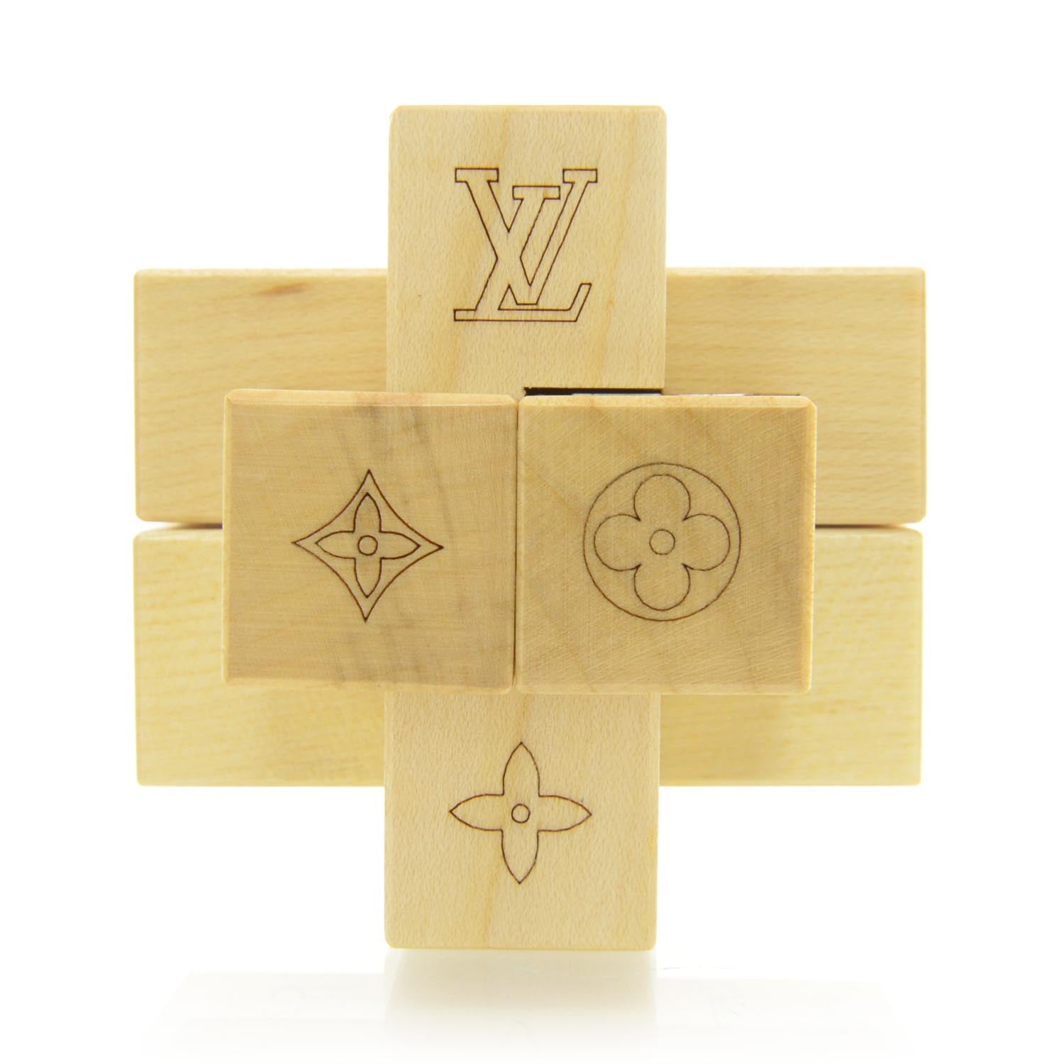 Louis Vuitton Le Pateki Wood Cube Puzzle 1 of 4