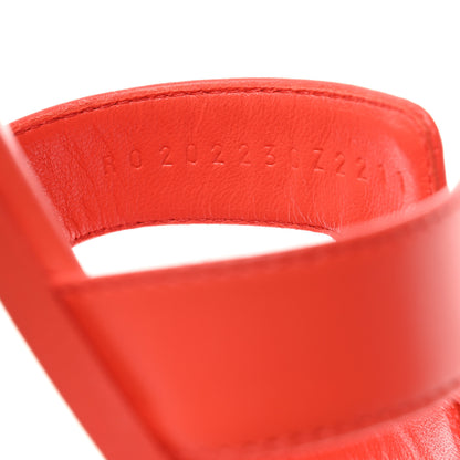Hermes Box Calfskin Oran Sandals 36 Rouge Jaipur 6 of 9