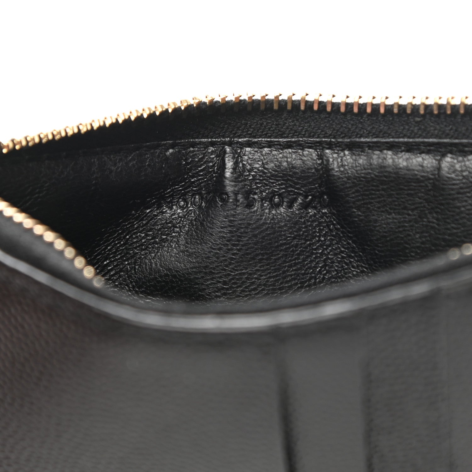 Saint Laurent Grain De Poudre Matelasse Chevron Cassandre Fragments Zippered Card Case Black 7 of 8
