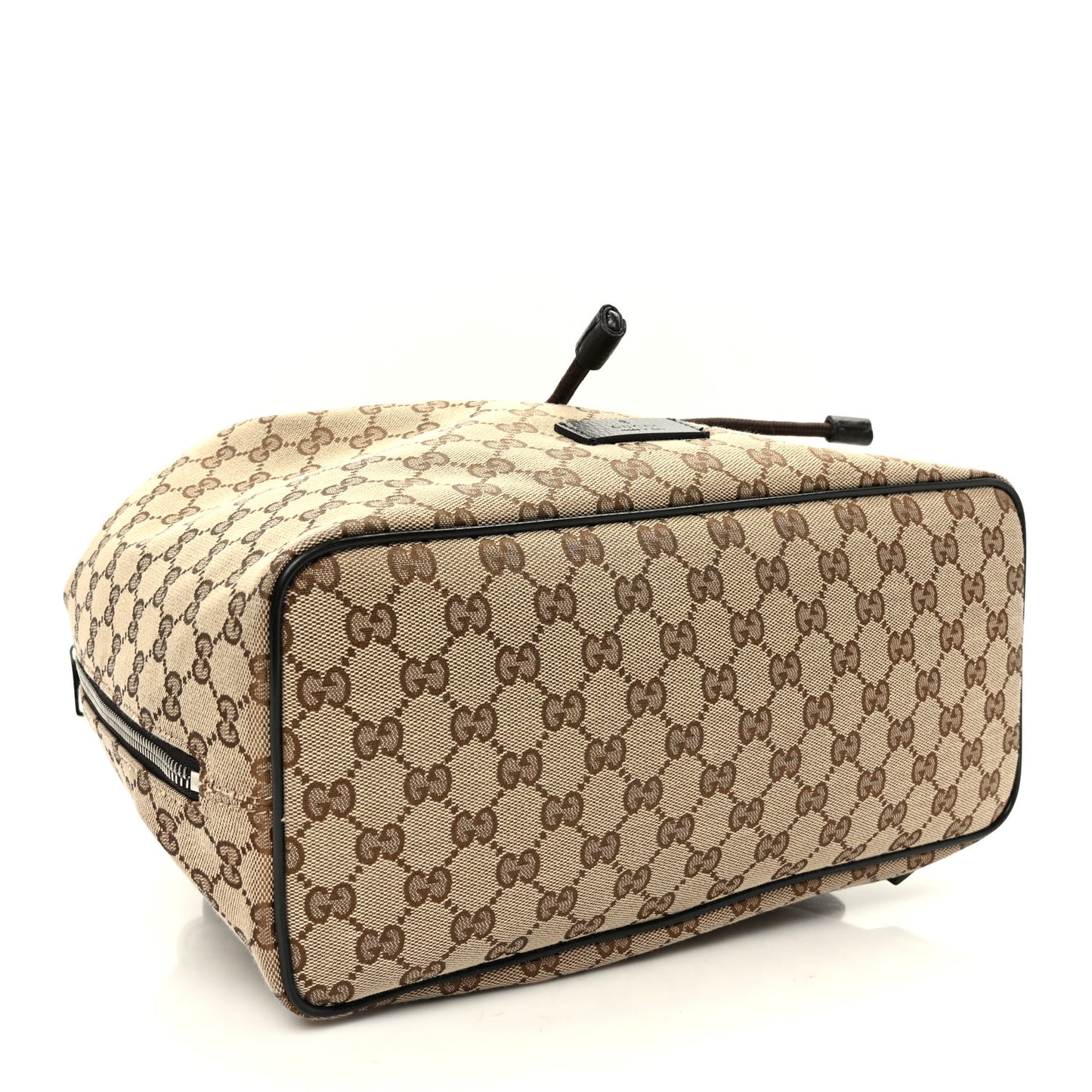 Monogram Dollar Calfskin O Drawstring Backpack Beige Ebony Testa di Moro Dark Chocolate