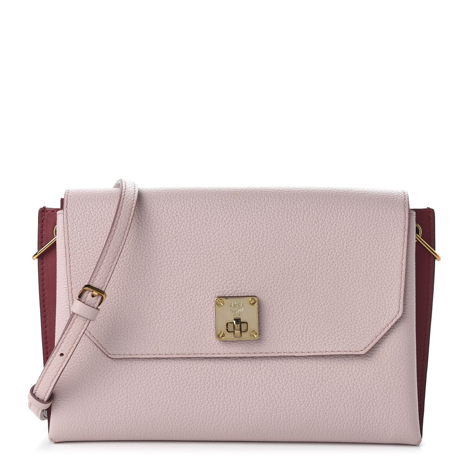 MCM Grained Calfskin Small Milla Clutch Pale Mauve 1 of 9