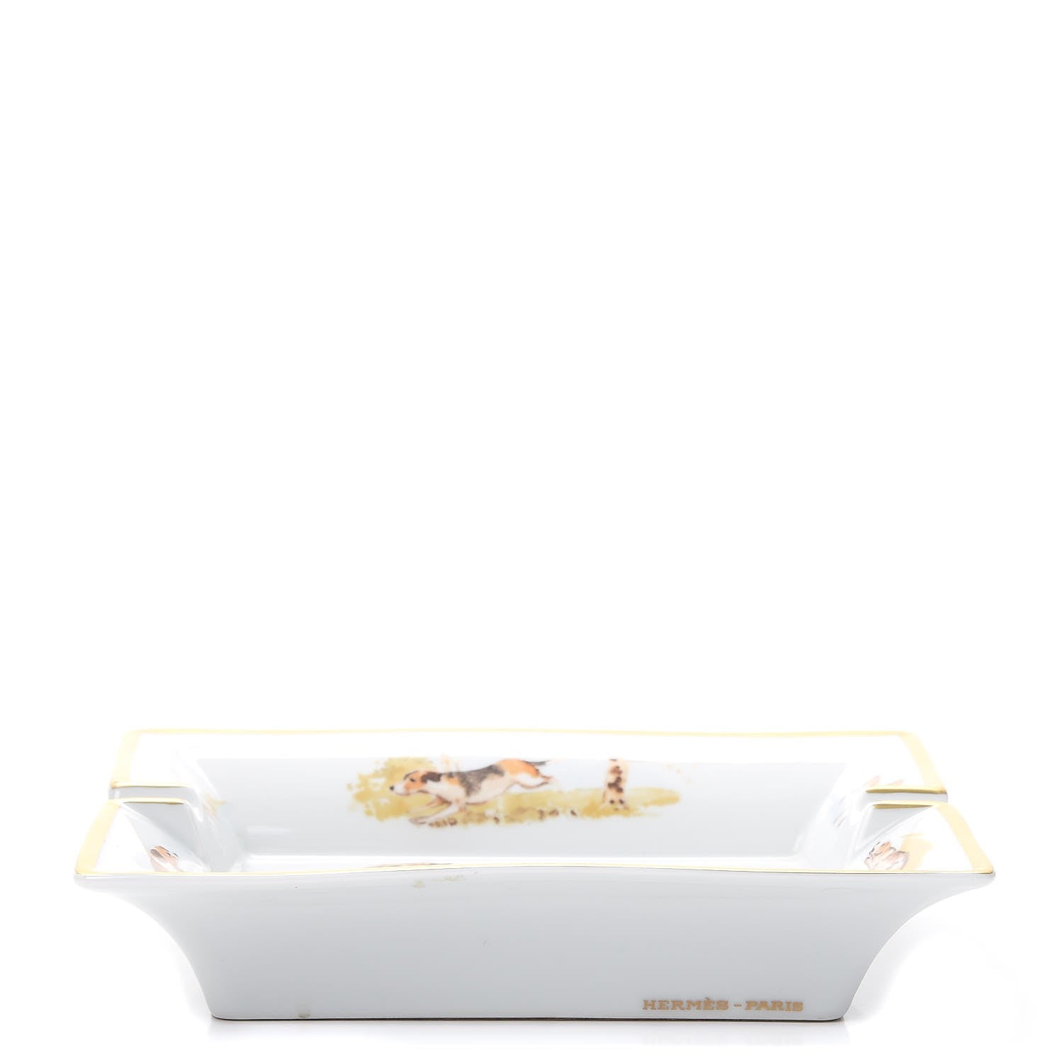 Hermes Porcelain Printed Beagle Ashtray 4 of 8