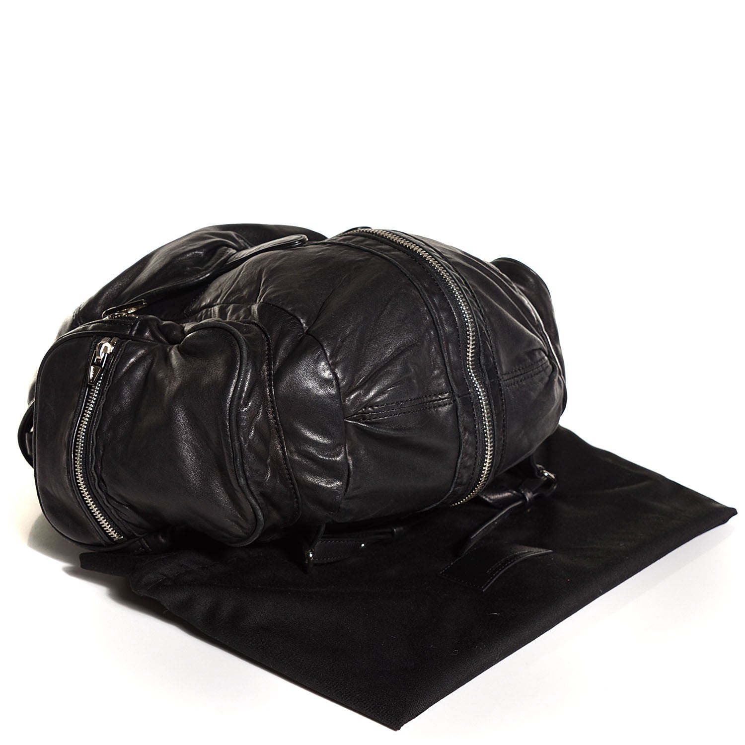 Alexander Wang Lambskin Marti Backpack Washed Black Rhodium Hardware 4 of 9