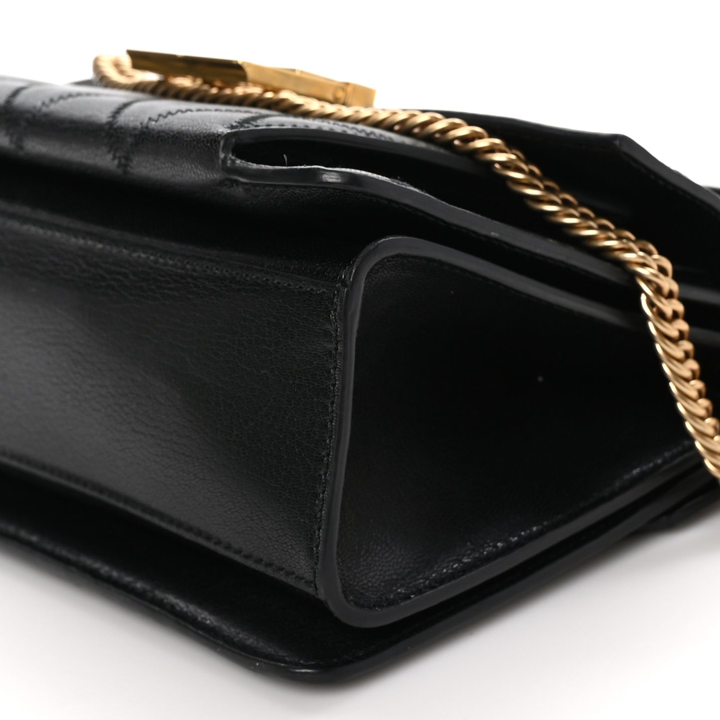 Goatskin Quilted Small GV3 Shoulder Bag Black