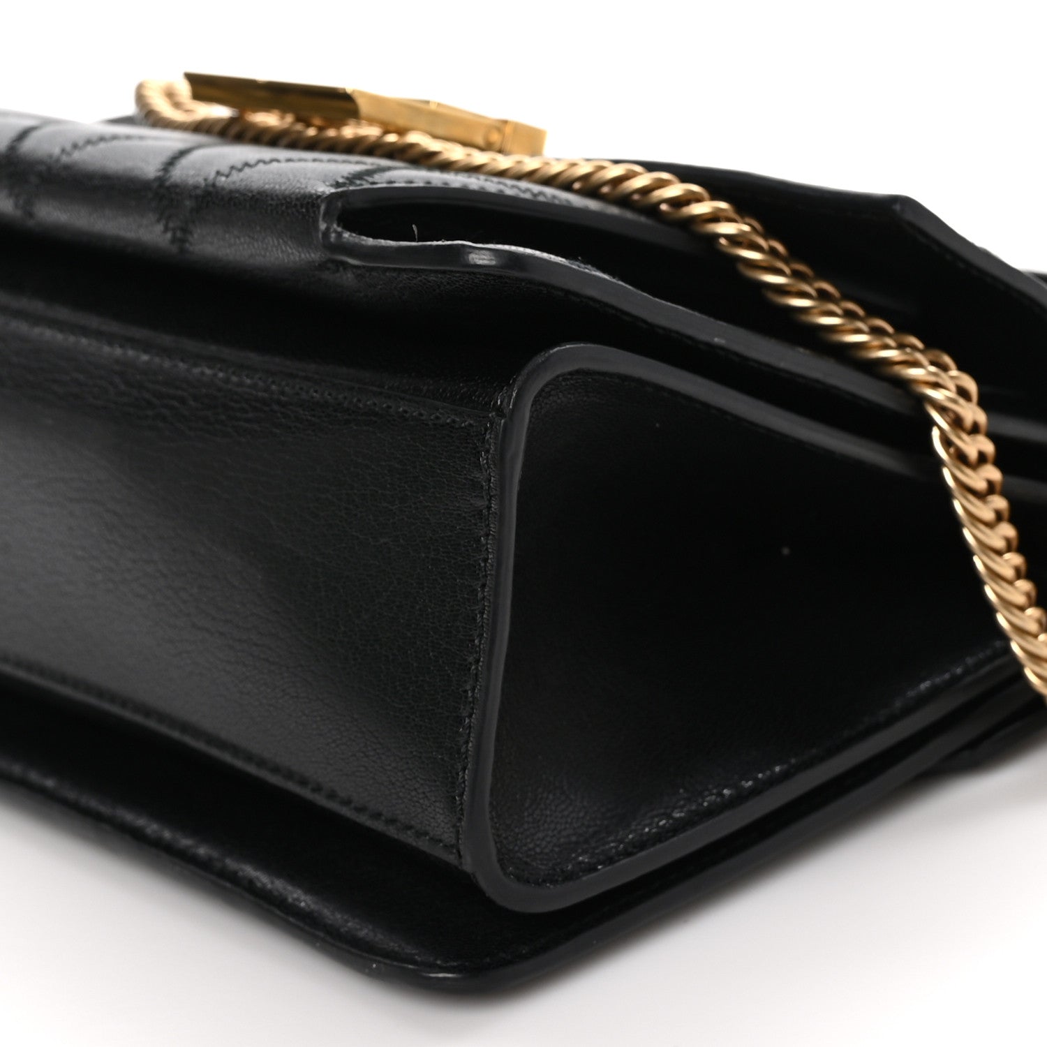 Givenchy Goatskin Quilted Small GV3 Shoulder Bag Black 11 of 11
