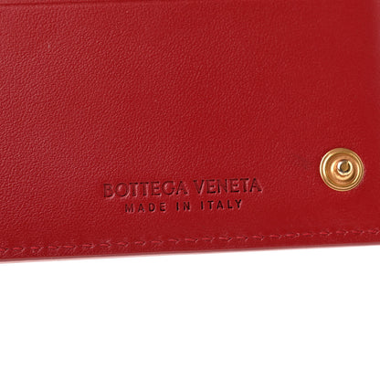 Bottega Veneta Nappa Maxi Intrecciato Large Bi-Fold Zip Wallet Dark Red 6 of 9