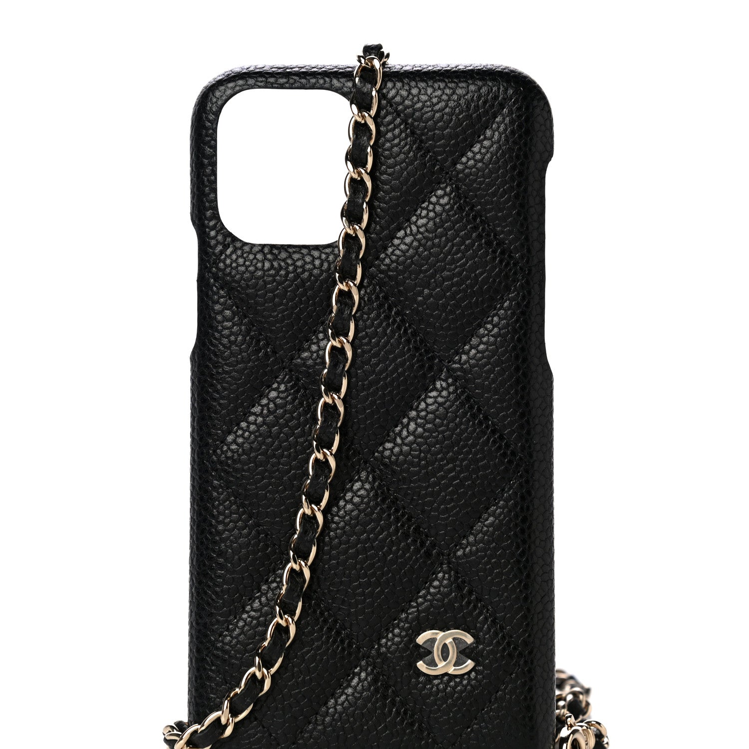 Chanel Caviar Quilted iPhone XI Pro Case With Chain Black 7 of 8
