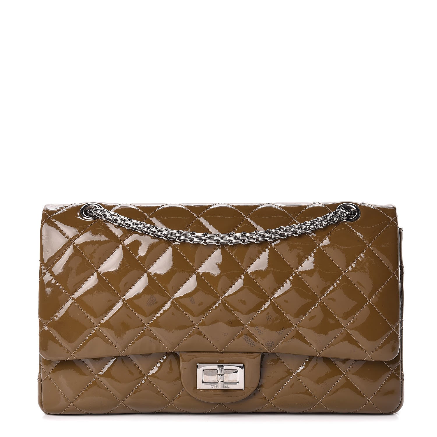 Chanel Patent Quilted 2.55 Reissue 227 Flap Taupe 1 of 21
