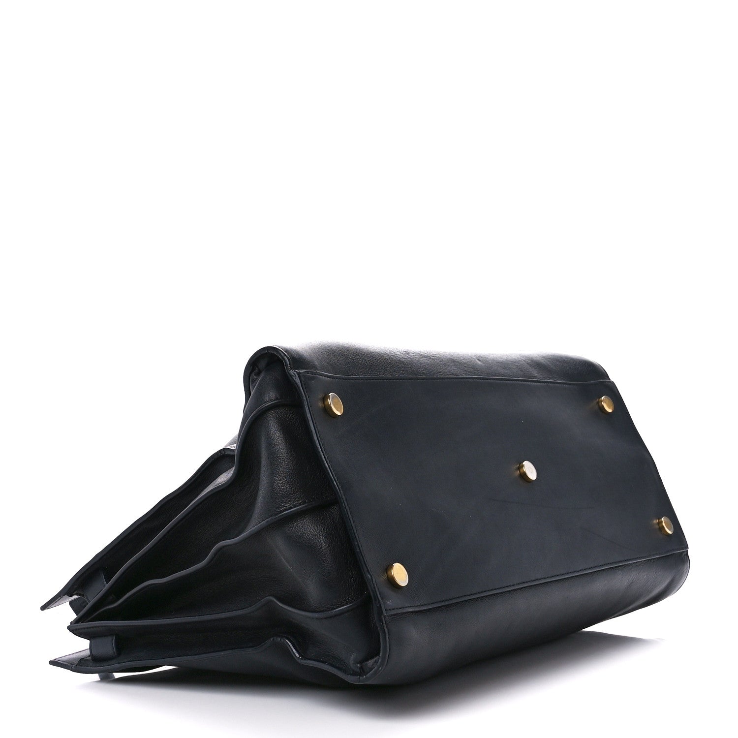 Saint Laurent Calfskin Large Sac de Jour Carryall Navy Blue 4 of 13