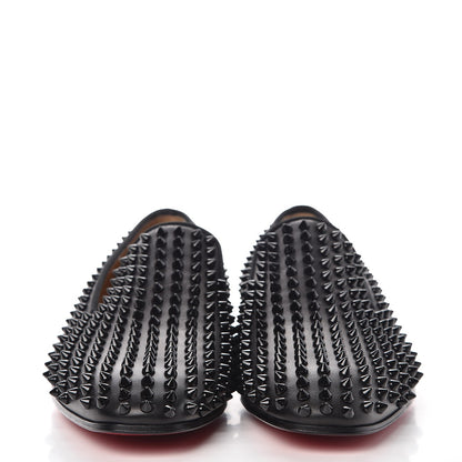 Christian Louboutin Mens Calfskin Dandelion Spikes Flat Loafers 41.5 Black 2 of 9