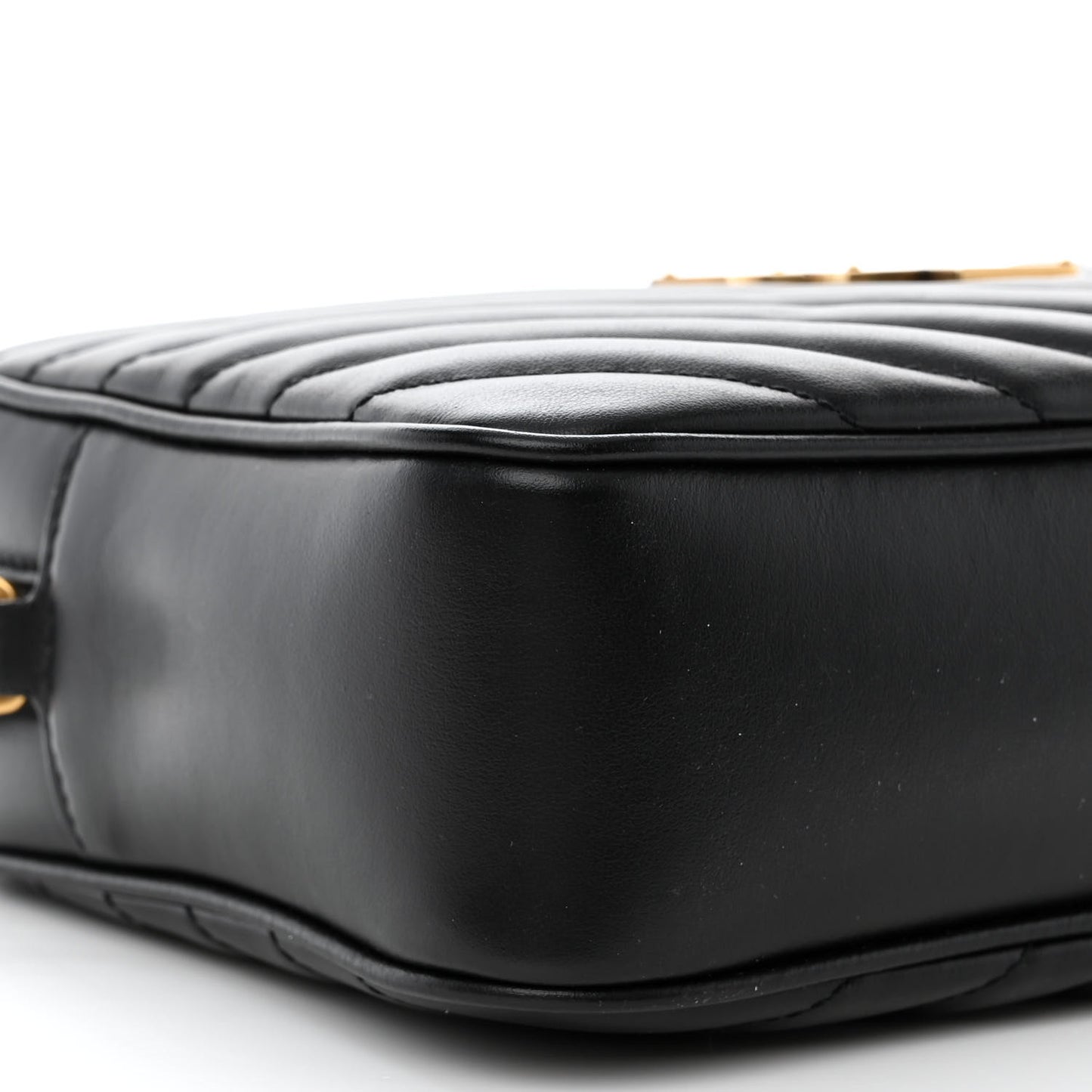 Calfskin Matelasse Monogram Lou Camera Bag Black