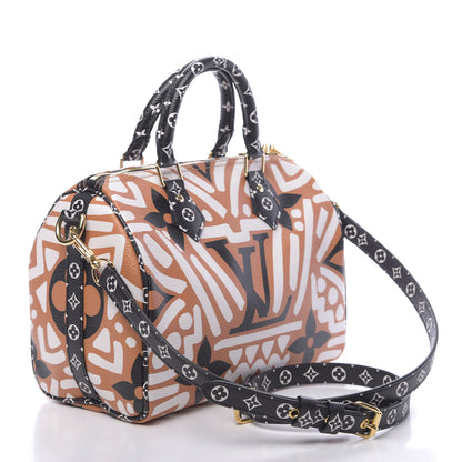 Louis Vuitton Monogram Giant Crafty Speedy Bandouliere 25 Creme Caramel 3 of 9