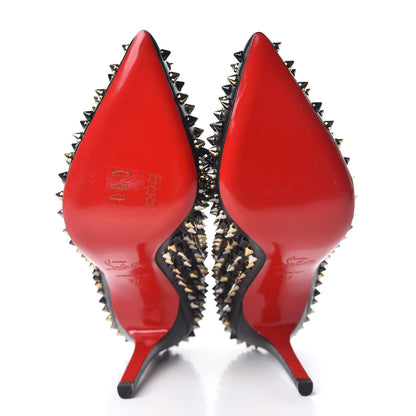 Christian Louboutin Nappa Pigalle Spikes 100 Pumps 37 Black 5 of 8