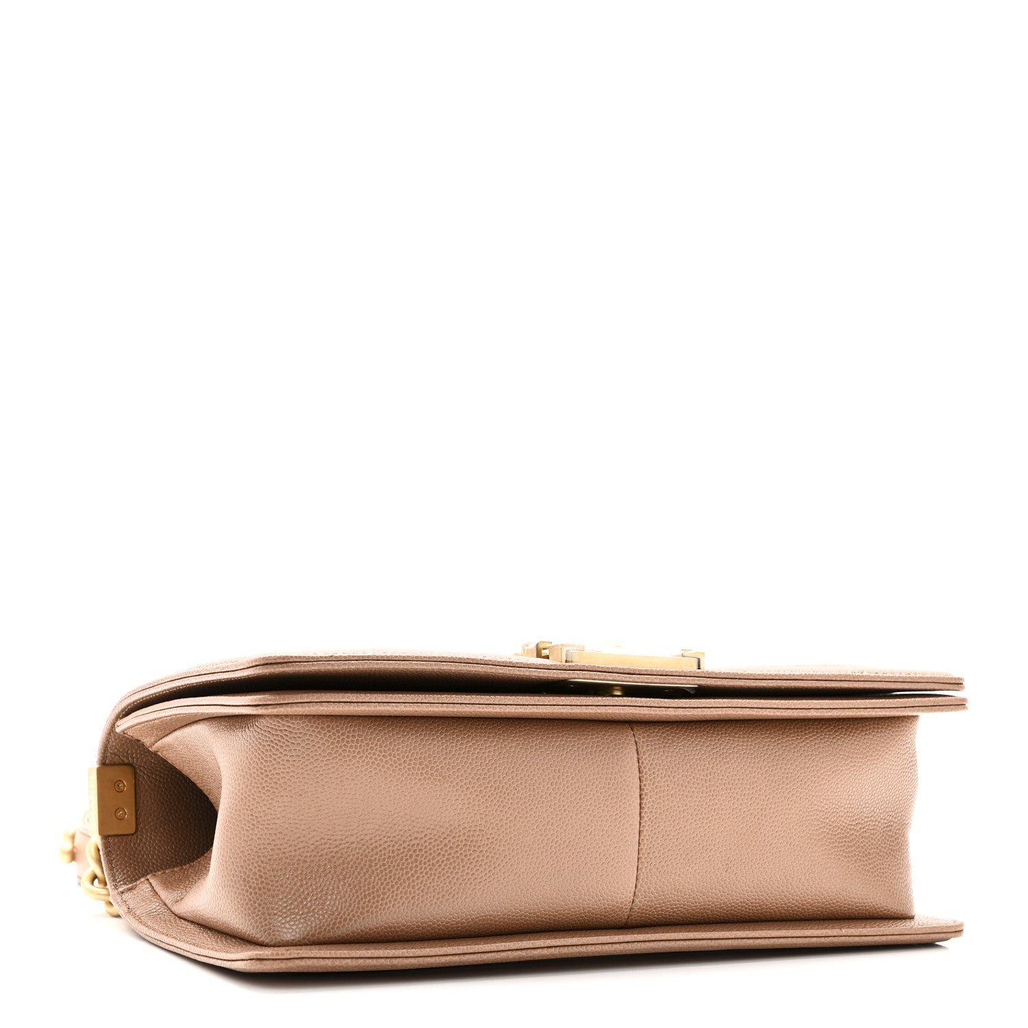Chanel Caviar Chevron Quilted Medium Boy Flap Light Brown 4 of 10