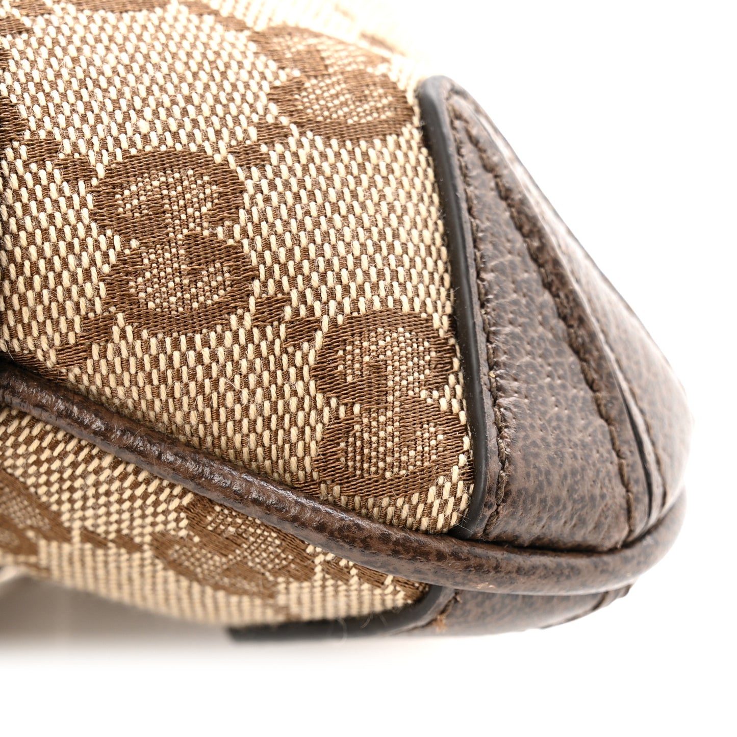 Monogram Textured Dollar Calfskin Heavy Grosgrain Web Small Maxi Horsebit Chain Shoulder Bag Beige Ebony New Acero