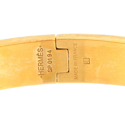 Hermes Enamel Narrow Clic Clac H Bracelet GM Orange 3 of 3