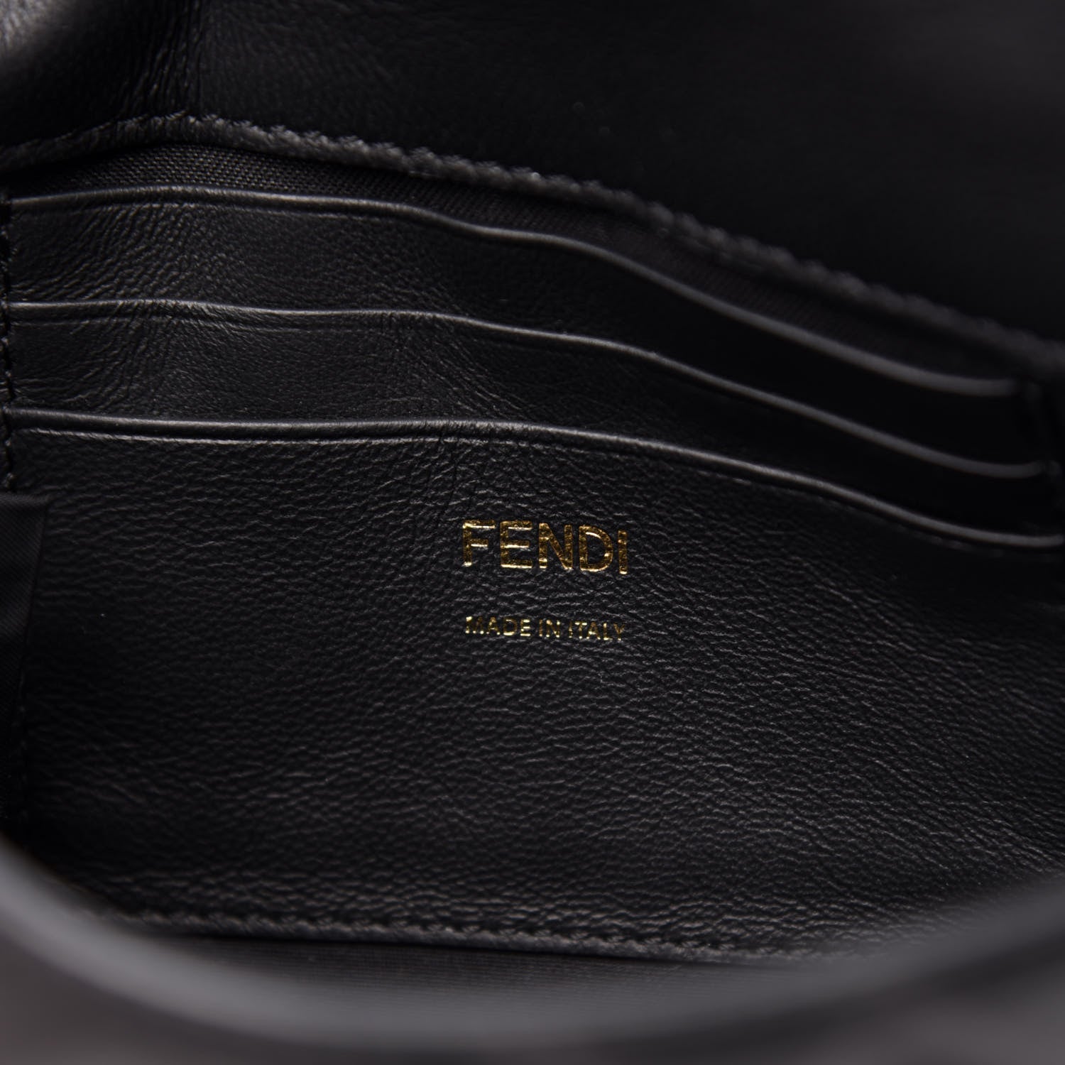 Fendi Nappa FF 1974 Embossed Mini Baguette Black 8 of 11