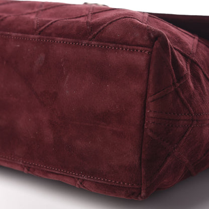 Chanel Suede Diamond Stitch Flap Bag Burgundy 6 of 10