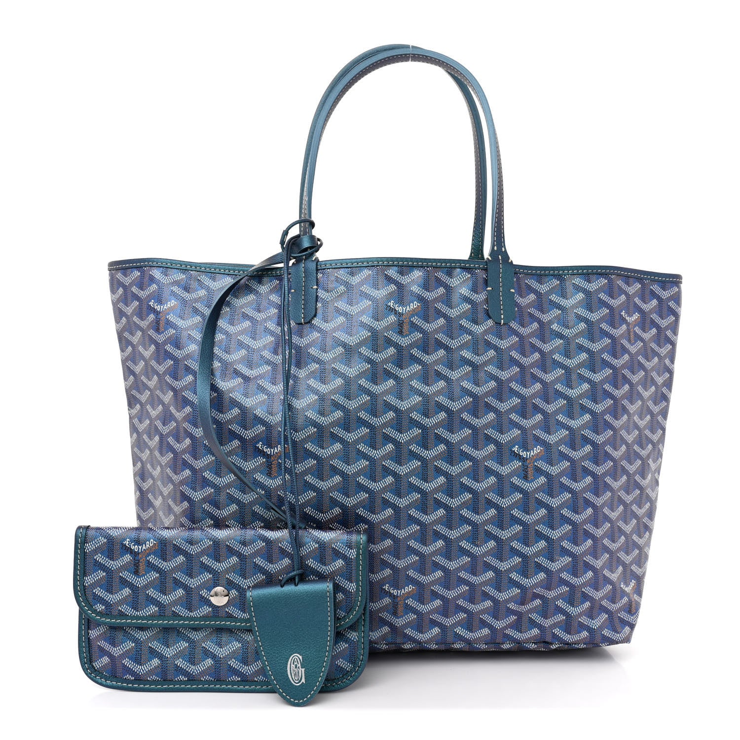 Goyard Iridescent Goyardine Saint Louis PM Pearly Blue 3 of 11