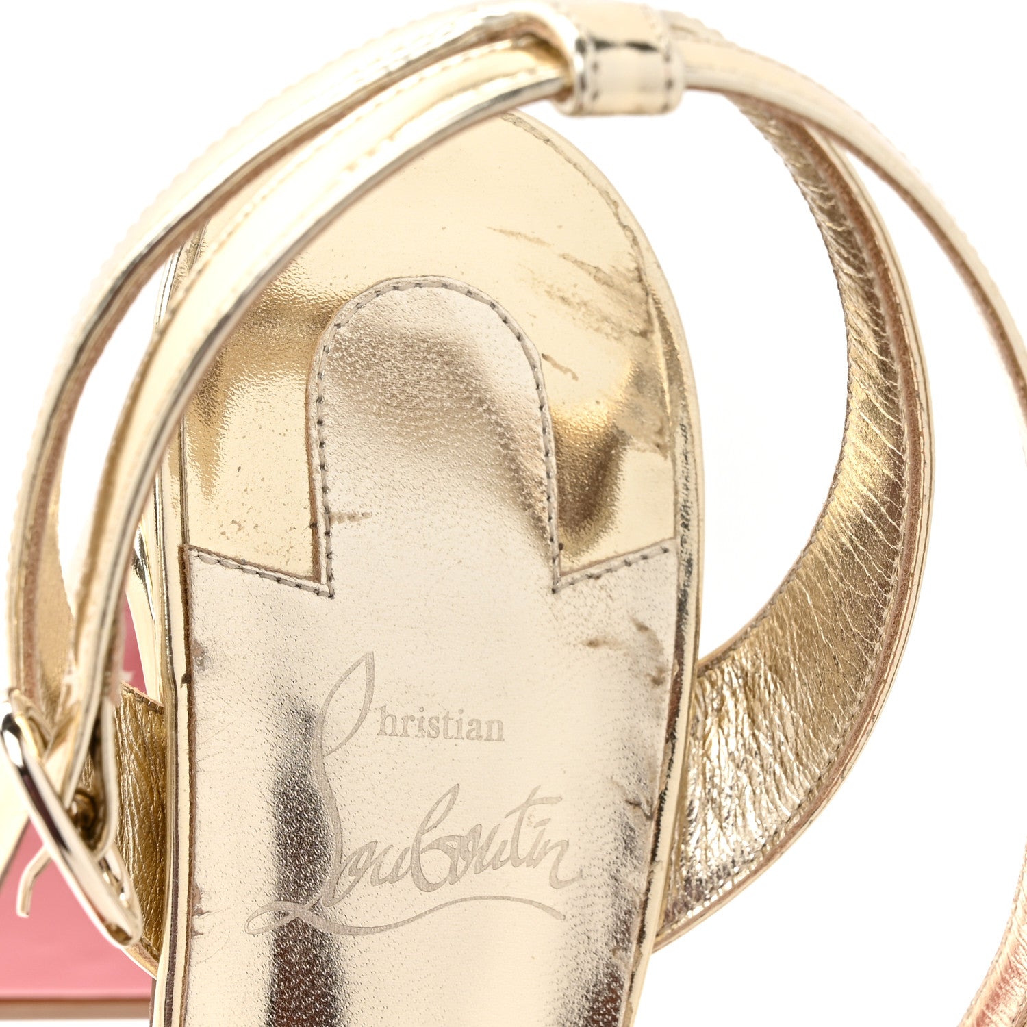 Christian Louboutin Metallic Patent Amali Alta 130 Platform Sandals 40 Black 8 of 9