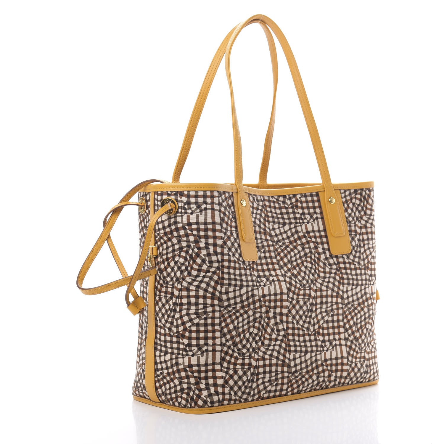 MCM Visetos Medium Liz Reversible Shopper Tote Cognac Yellow 7 of 17