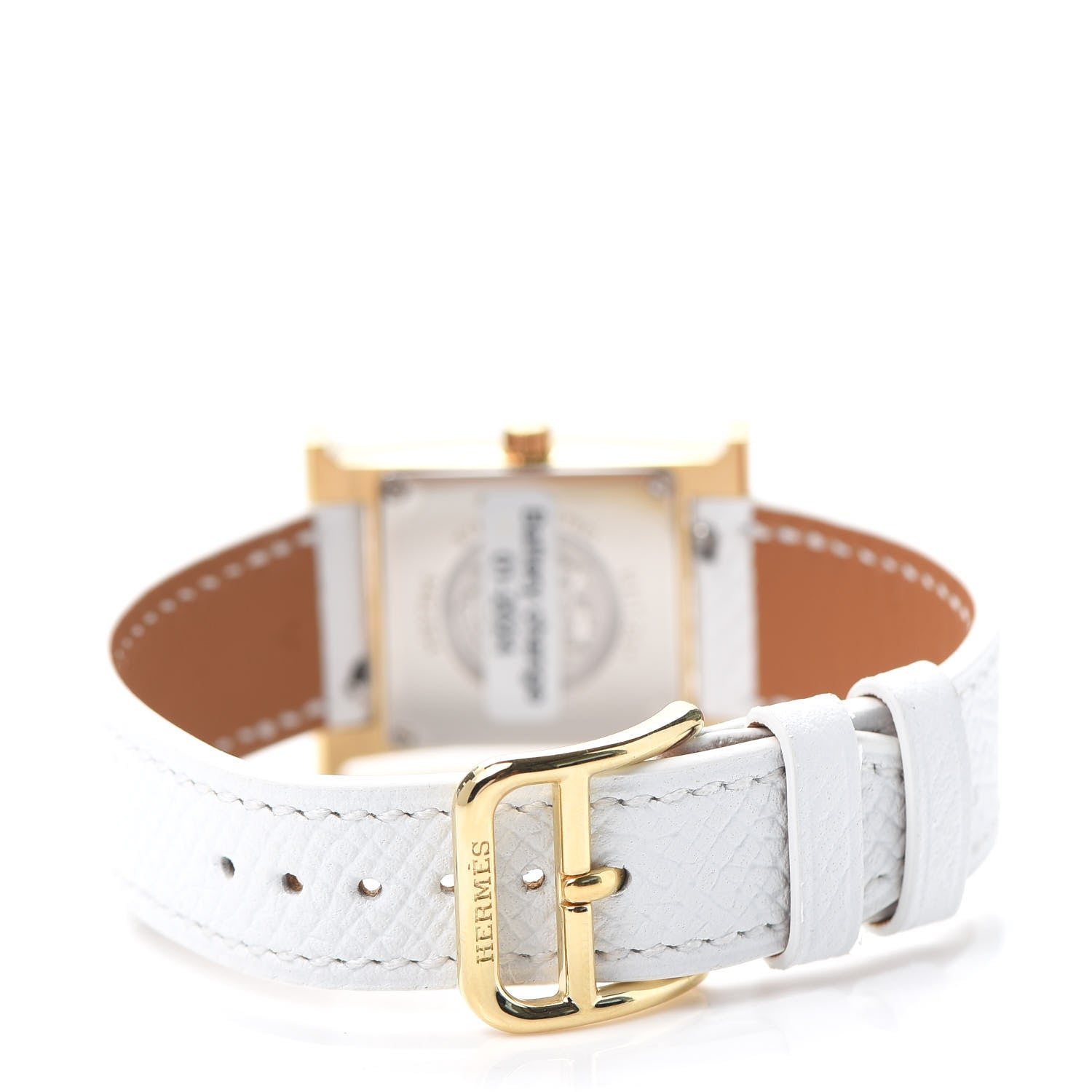 Hermes Stainless Steel Epsom 21mm Heure H Hour Quartz Watch Blanc 3 of 5