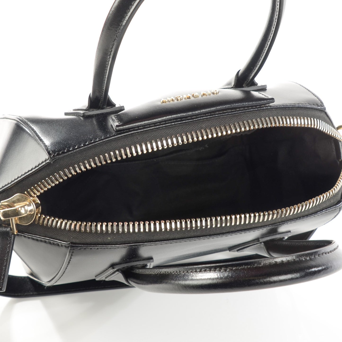 Shiny Lord Calfskin Small Antigona Black