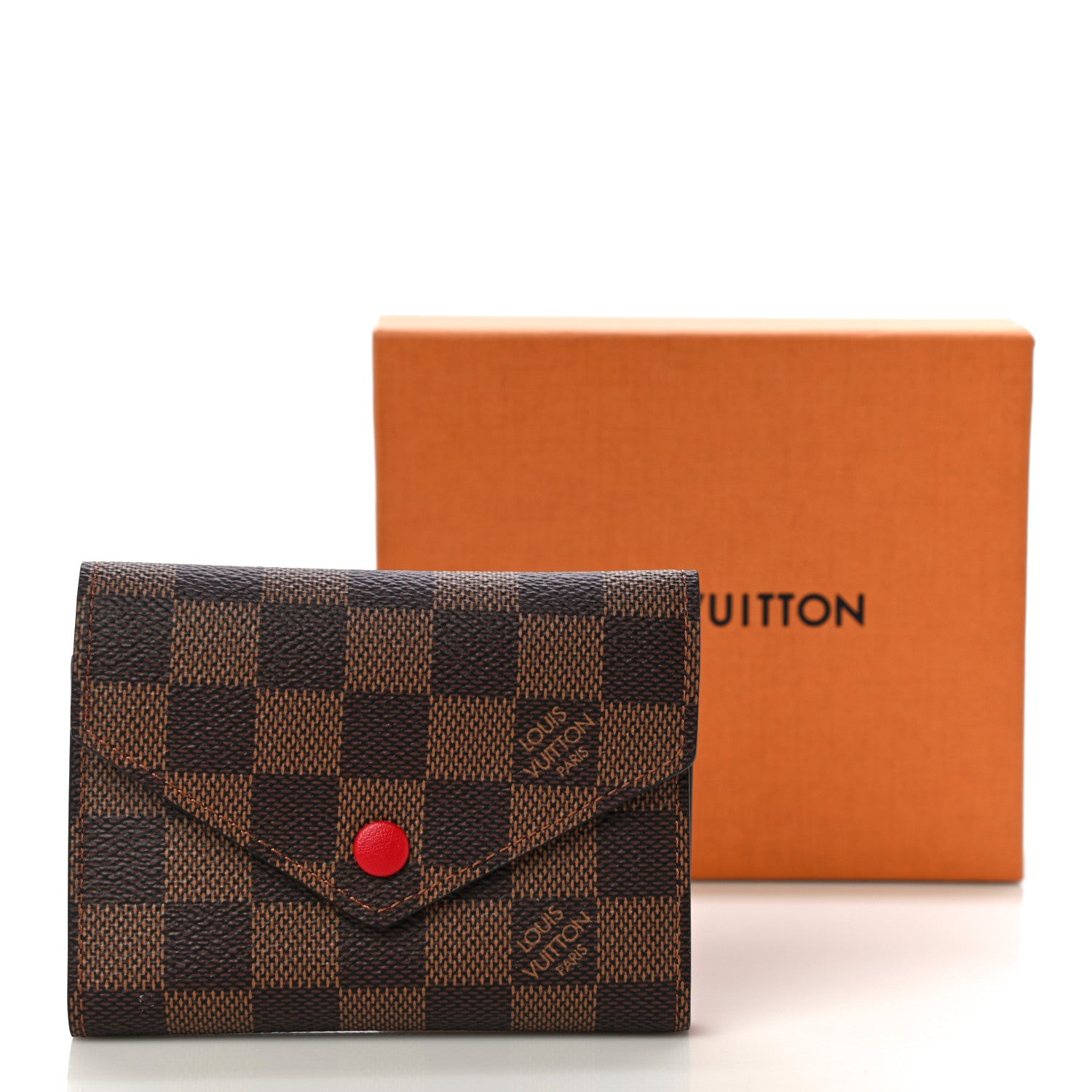 Louis Vuitton Damier Ebene Victorine Wallet Cherry 10 of 10