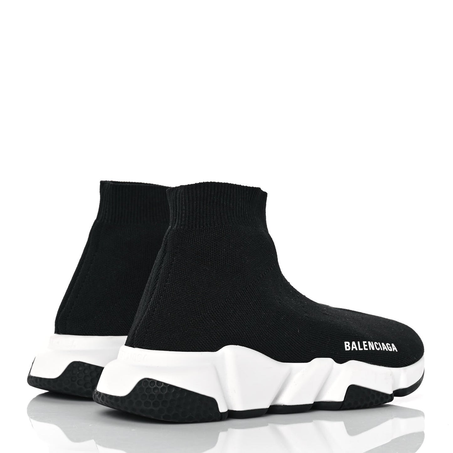 Neoprene Knit Womens Speed Sneakers 37 Black White