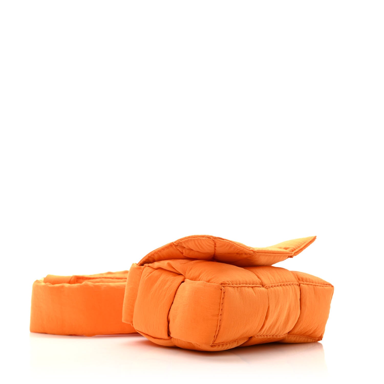 Bottega Veneta Nylon Intrecciato Padded Tech Candy Cassette Bag Orange 3 of 9