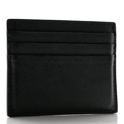 Prada Saffiano Shine Monochrome Card Holder Black 3 of 7