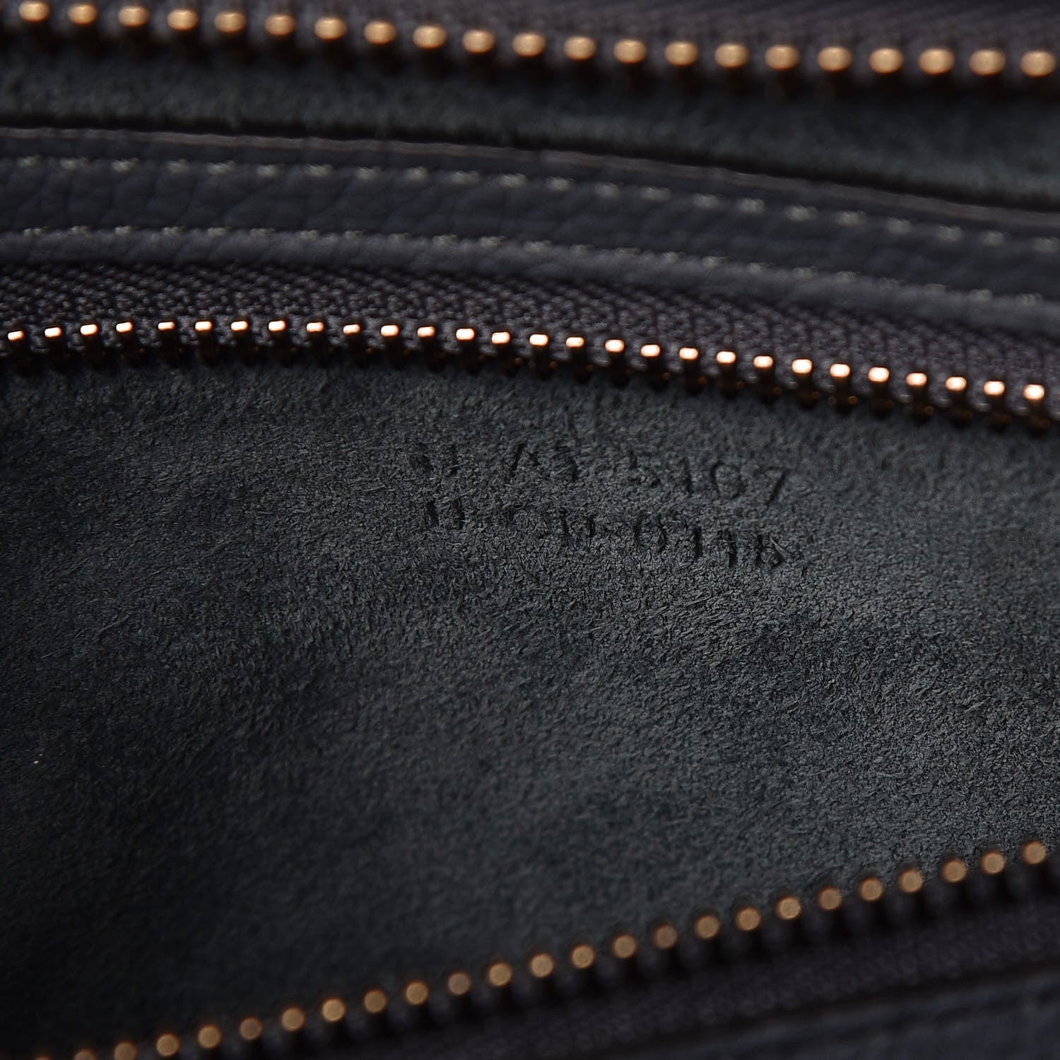Celine Drummed Calfskin Mini Luggage Slate 7 of 12